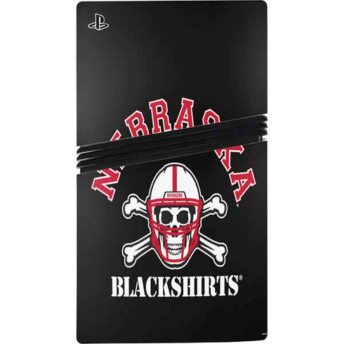 University of Nebraska Blackshirts PS5 Pro Console Skin